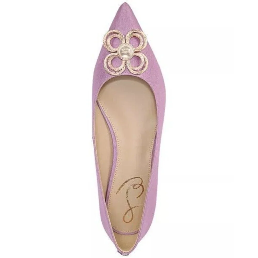 Sam Edelman Wanda Tour Pointed Toe Flat Color Lilac Haze Sz 6 New in box $150